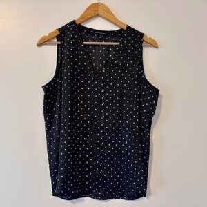 Banana Republic Microdot Sleeveless Blouse